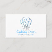 Blauwe legant Party Plan Birthday Weddenschap Ball Visitekaartje (Voorkant)