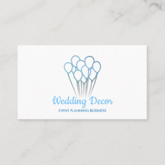 Blauwe legant Party Plan Birthday Weddenschap Ball Visitekaartje