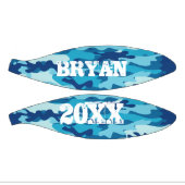 Blauwe legercamouflage, aangepaste naam mini baske basketbal (Panelen)