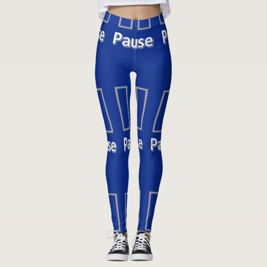 Blauwe Leggings onderbreken (Voorkant)