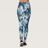 Blauwe Leggings van Camouflage (Achterkant)