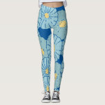 Blauwe Leggings van de Illustratie van het Japanse<br><div class="desc">Voeg wat kleur aan uw outfit met deze Blauwe Japanse Leggings van de Illustratie van het Ventilator van het Ventilator toe.</div>