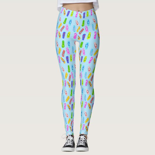 Blauwe Leggings van het Patroon van de Vlik van de (Voorkant)
