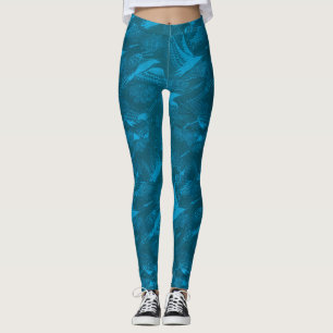 Blauwe Leggings van het Vogeltje van vrouwen de
