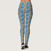 Blauwe Leggings van wilde bloemen (Achterkant)