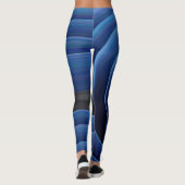 Blauwe Leggings voor alles-over-afdrukken (Achterkant)