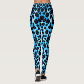 Blauwe Leggings voor het afdrukken van luipaarden (Achterkant)