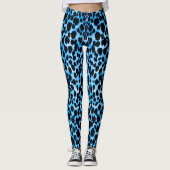Blauwe Leggings voor het afdrukken van luipaarden (Voorkant)