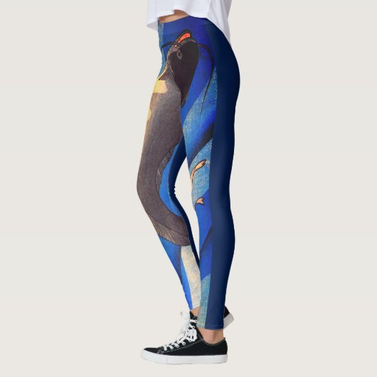 BLAUWE LEGGINGS W/JAPANSE VIS (Links)