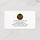 Blauwe lekkende leidingen Loodgieterij Visitekaartje (Achterkant)