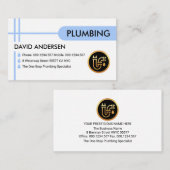 Blauwe lekkende leidingen Loodgieterij Visitekaartje (Voorkant / Achterkant)