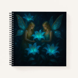 Blauwe Lelie Fee Ethische Droomachtige Fantasie Notitieboek