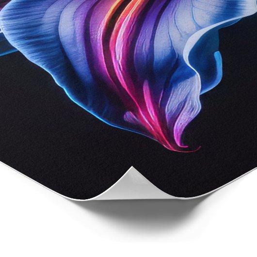 Blauwe Lelie III Poster (Hoek)