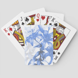 Blauwe lelies fine art speelkaarten