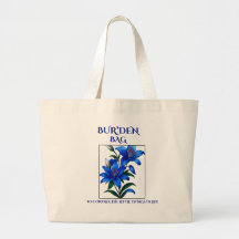 BLAUWE LELIES FLORALE NATUURLIJKE KATOEN BUR'DEN S