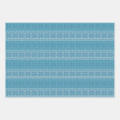 Blauwe, lelijke kerstkeuter inpakpapier vel (Voorkant)