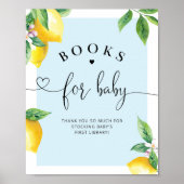 Blauwe Lemon boeken voor baby Poster (Voorkant)