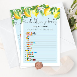 Blauwe Lemon-kinderen boeken een emoji-spel