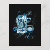 Blauwe leng Grafisch 1 Briefkaart (Voorkant)