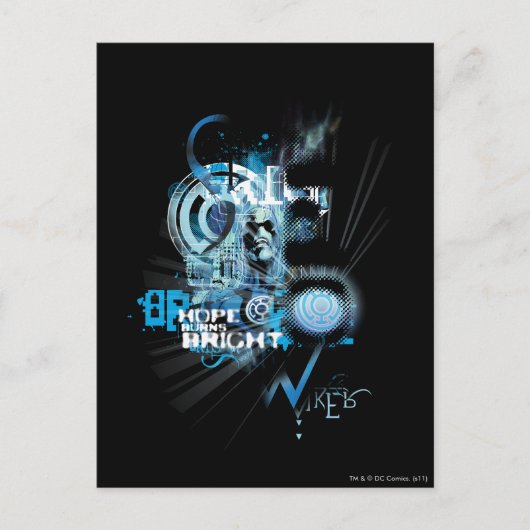 Blauwe leng Grafisch 1 Briefkaart (Voorkant)