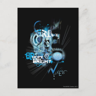 Blauwe leng Grafisch 1 Briefkaart