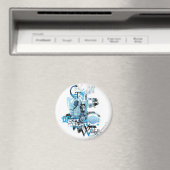 Blauwe leng Grafisch 1 Magneet (Insitu (Vaatwasser))