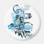 Blauwe leng Grafisch 1 Magneet (Voorkant)