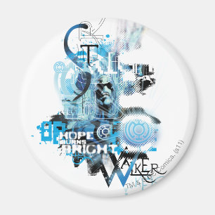 Blauwe leng Grafisch 1 Magneet