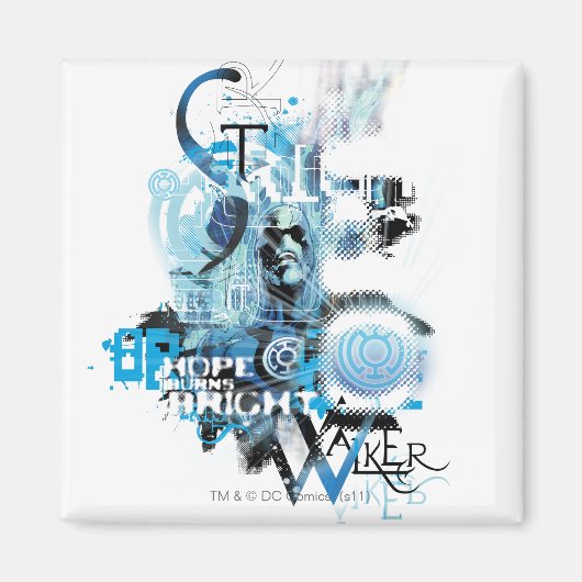 Blauwe leng Grafisch 1 Magneet (Voorkant)