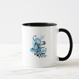 Blauwe leng Grafisch 1 Mok