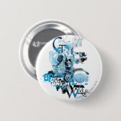 Blauwe leng Grafisch 1 Ronde Button 5,7 Cm (Voorkant /achterkant)