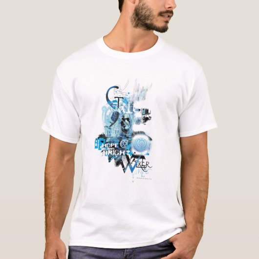 Blauwe leng Grafisch 1 T-shirt (Voorkant)