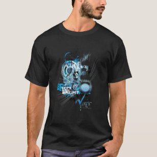 Blauwe leng Grafisch 1 T-shirt