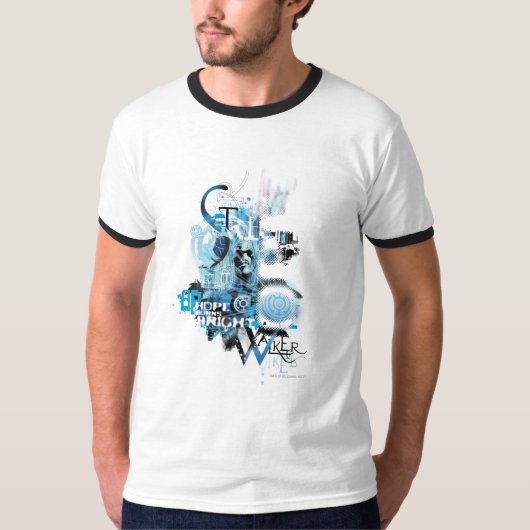 Blauwe leng Grafisch 1 T-shirt (Voorkant)