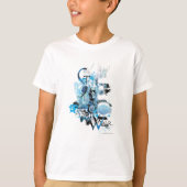 Blauwe leng Grafisch 1 T-shirt (Voorkant)