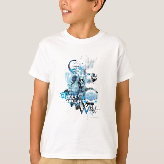 Blauwe leng Grafisch 1 T-shirt (Voorkant)