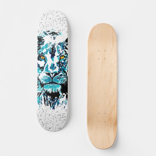 Blauwe leng | Lion Skateboard (Voorkant)