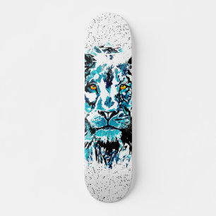 Blauwe leng Lion Skateboard