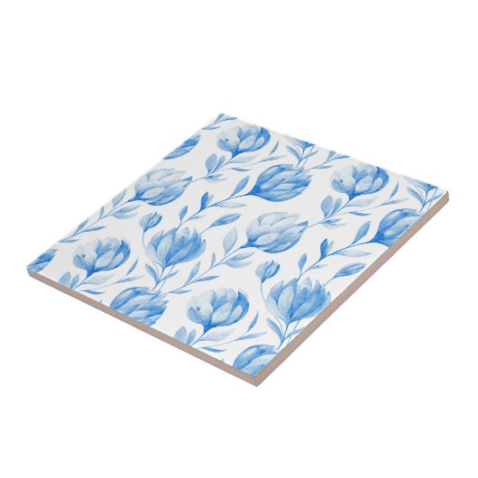 Blauwe lengen tegeltje (Zijkant)