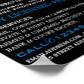 Blauwe lens, beveiligingspersoneel Adverteren Poster (Hoek)