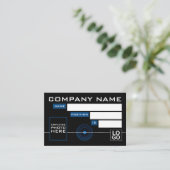 Blauwe lens, foto-ID-kaarten Visitekaartje (Staand voorkant)