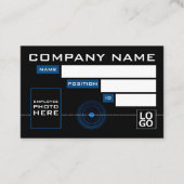 Blauwe lens, foto-ID-kaarten Visitekaartje (Voorkant)