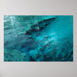 Blauwe lente afdrukken poster