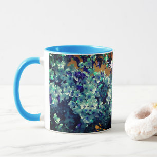 Blauwe Lente Bloesem Bloemstuk Kunst Persoonlijk Mok