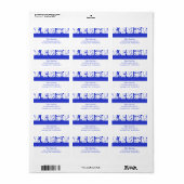 Blauwe Lente Bloesem Etiket (Full Sheet)