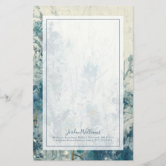 Blauwe lente briefpapier (Voorkant)