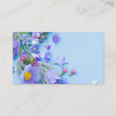 Blauwe lente bruiloft RSVP | Minimalist QR-code Informatiekaartje (Achterkant)