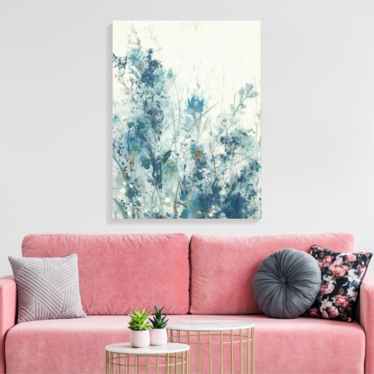 Blauwe lente canvas afdruk (Insitu (Woonkamer))