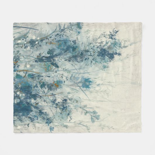 Blauwe lente fleece deken (Voorkant (Horizontaal))