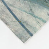 Blauwe lente fleece deken (Hoek)